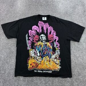 Warren Lotas Shirt Mens 2XL Black The Demon Executioner Skeleton Skull Grunge